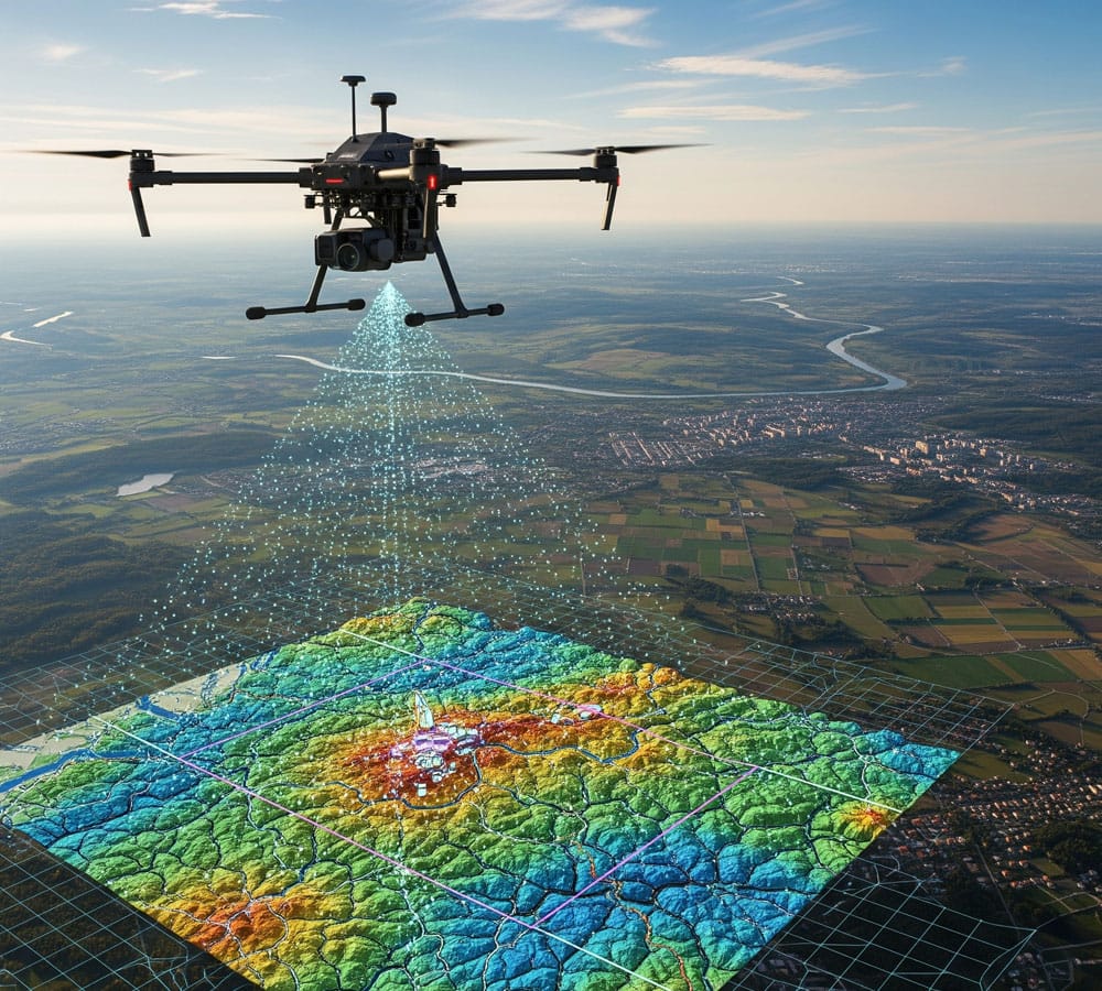 dron topografia