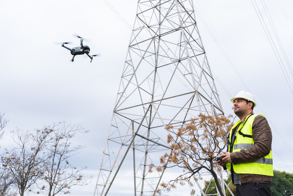 lineas electricas dron